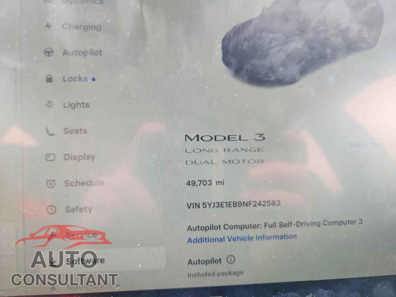 TESLA MODEL 3 2022 - 5YJ3E1EB9NF242583