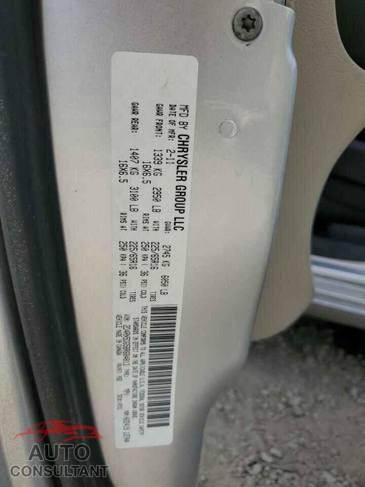 DODGE CARAVAN 2011 - 2D4RN5DG5BR684813