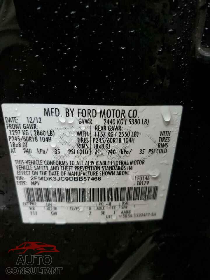 FORD EDGE 2013 - 2FMDK3JC9DBB57466