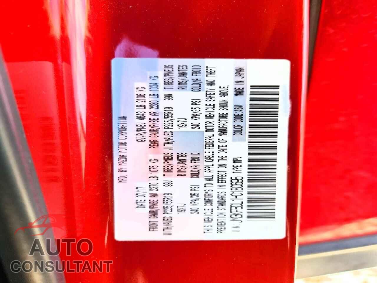 MAZDA CX-5 2017 - JM3KFBDL1H0180695