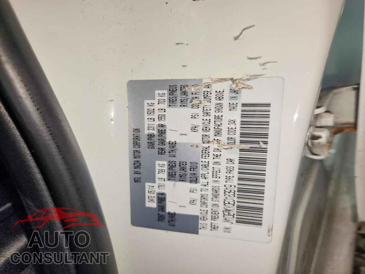 MAZDA 2 2014 - JM1DE1KY0E0183919