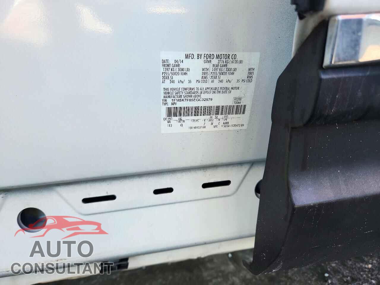 FORD EXPLORER 2014 - 1FM5K7F85EGC32979