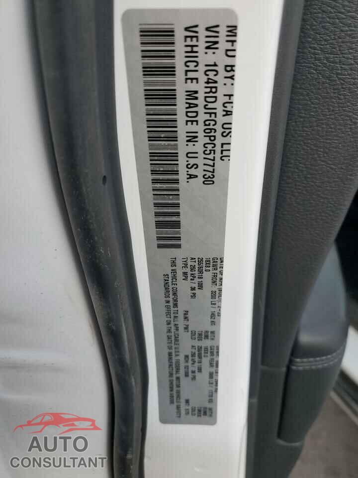 DODGE DURANGO 2023 - 1C4RDJFG6PC577730