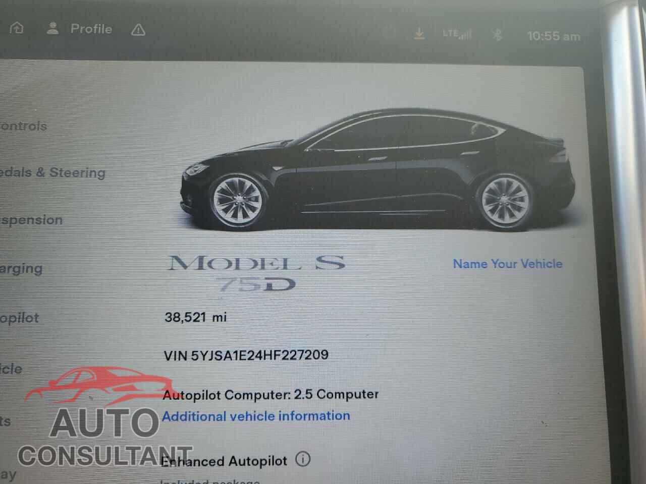 TESLA MODEL S 2017 - 5YJSA1E24HF227209