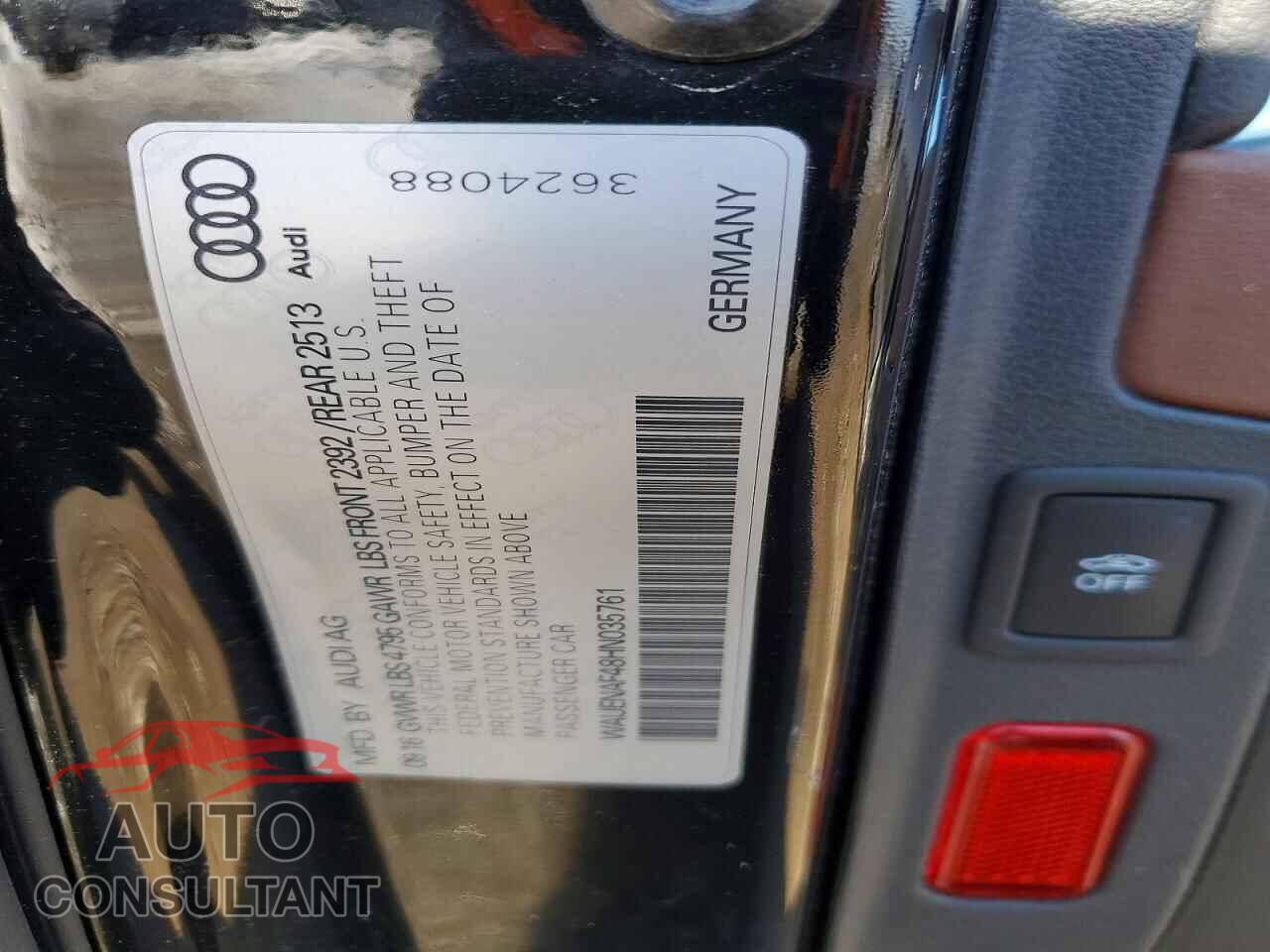 AUDI A4 2017 - WAUENAF48HN035761