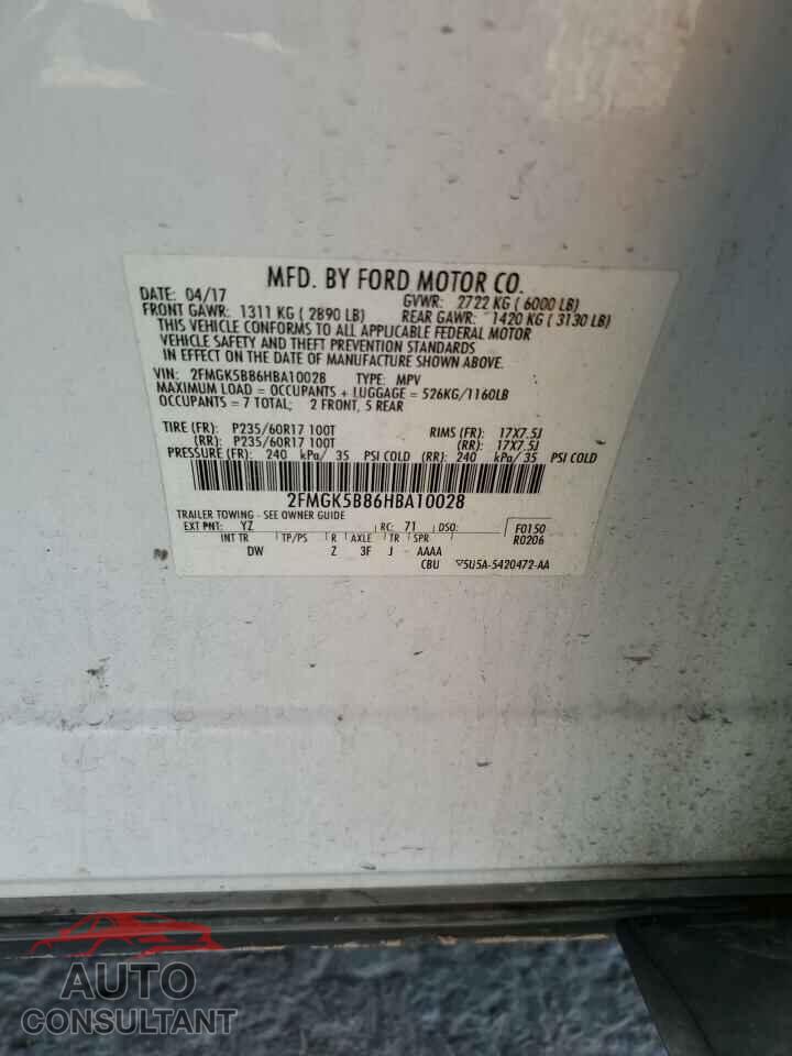 FORD FLEX 2017 - 2FMGK5B86HBA10028
