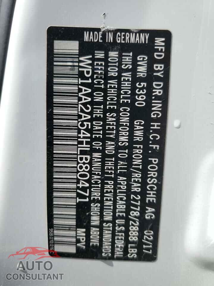 PORSCHE MACAN 2017 - WP1AA2A54HLB80471