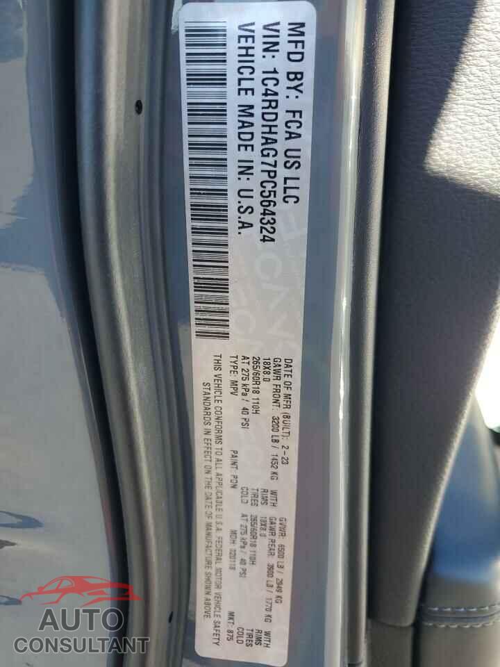 DODGE DURANGO 2023 - 1C4RDHAG7PC564324