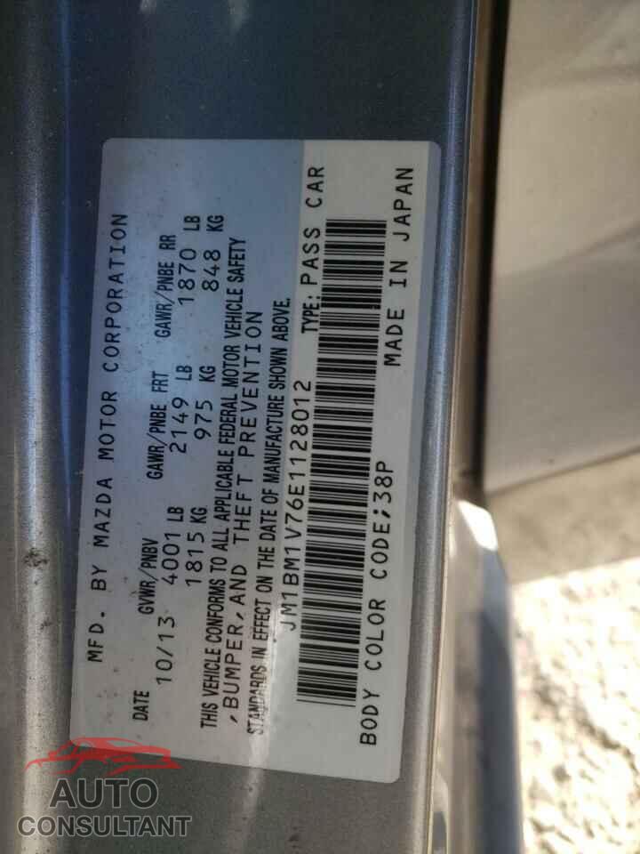 MAZDA 3 2014 - JM1BM1V76E1128012