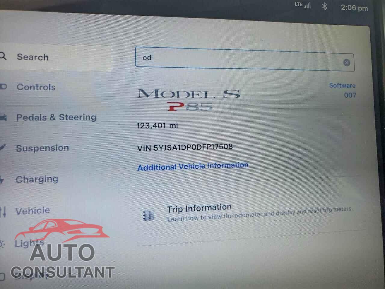 TESLA MODEL S 2013 - 5YJSA1DP0DFP17508