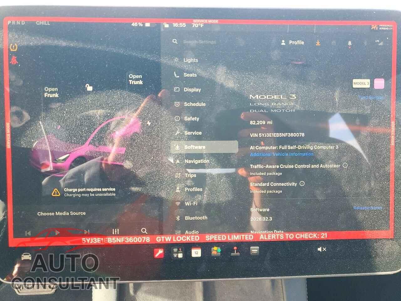 TESLA MODEL 3 2022 - 5YJ3E1EB5NF360078