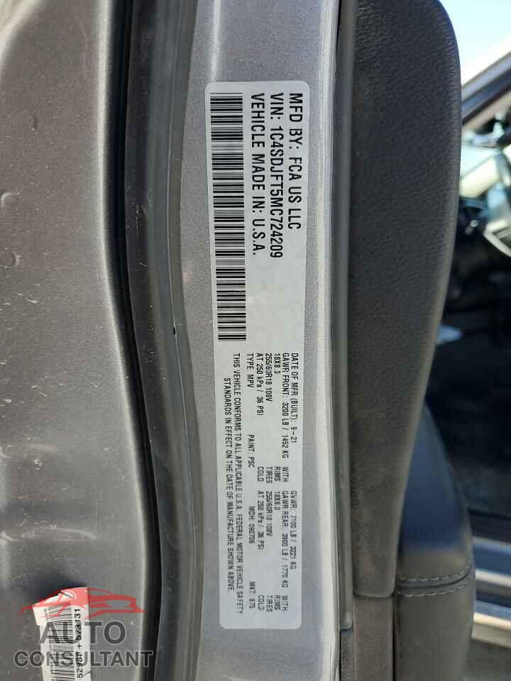 DODGE DURANGO 2021 - 1C4SDJFT5MC724209