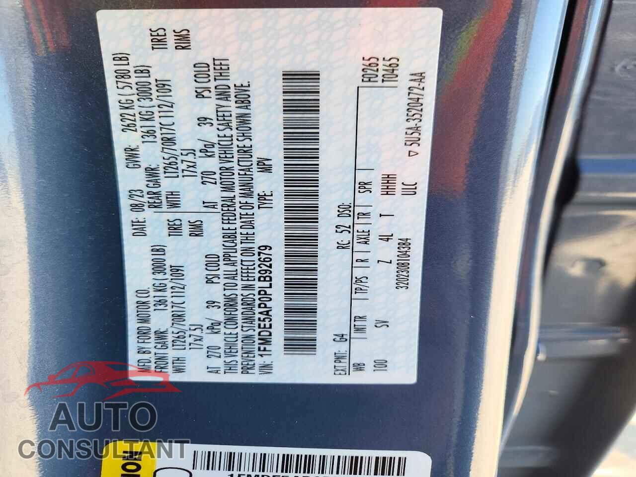 FORD BRONCO 2023 - 1FMDE5AP0PLB92679