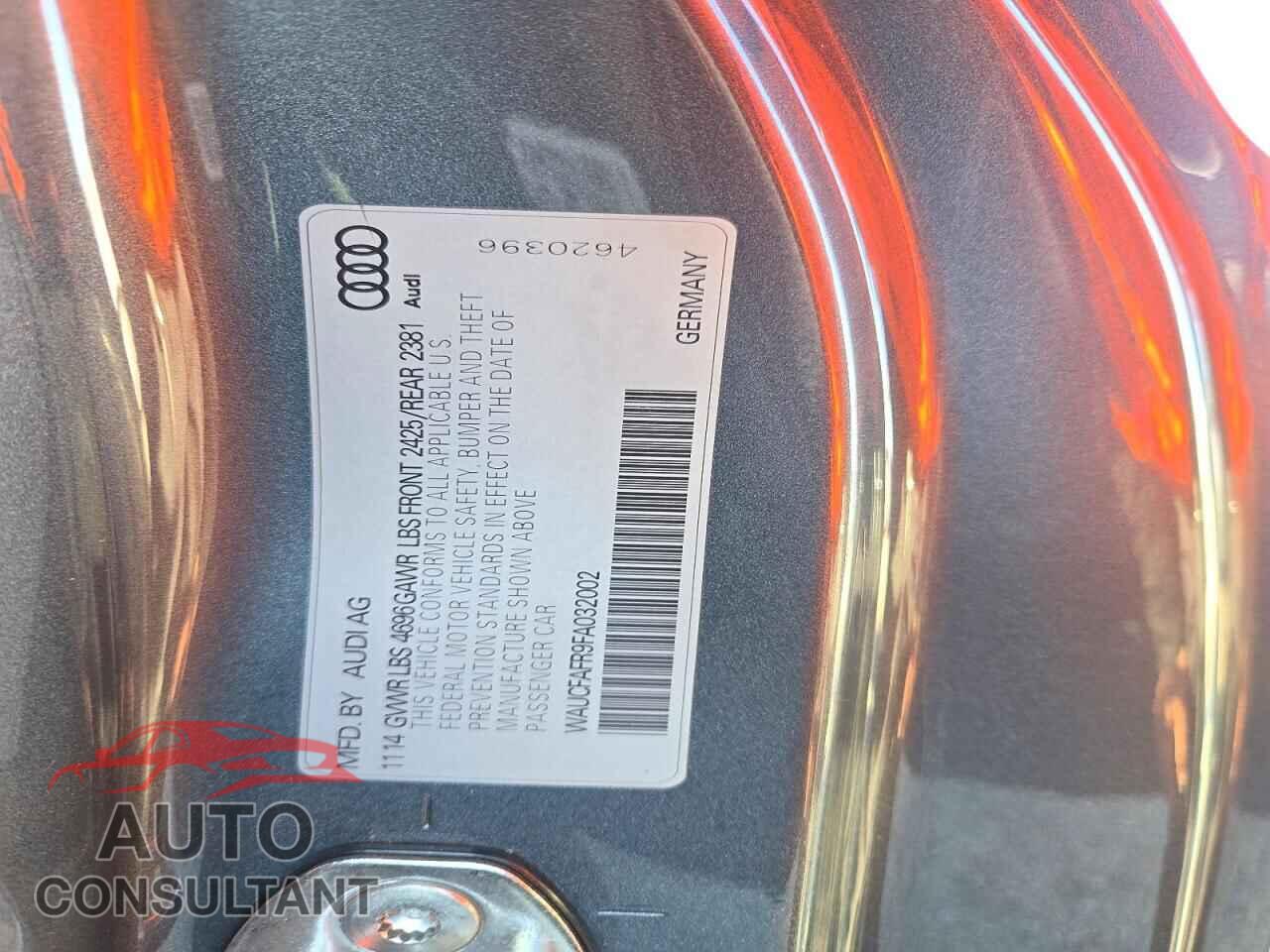 AUDI A5 2015 - WAUCFAFR9FA032002
