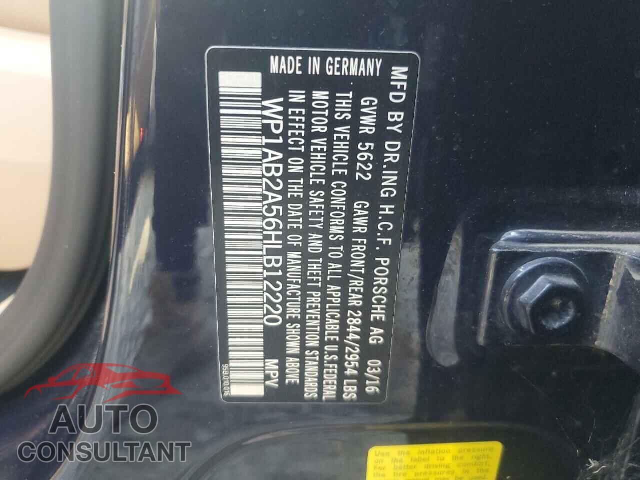 PORSCHE MACAN 2017 - WP1AB2A56HLB12220