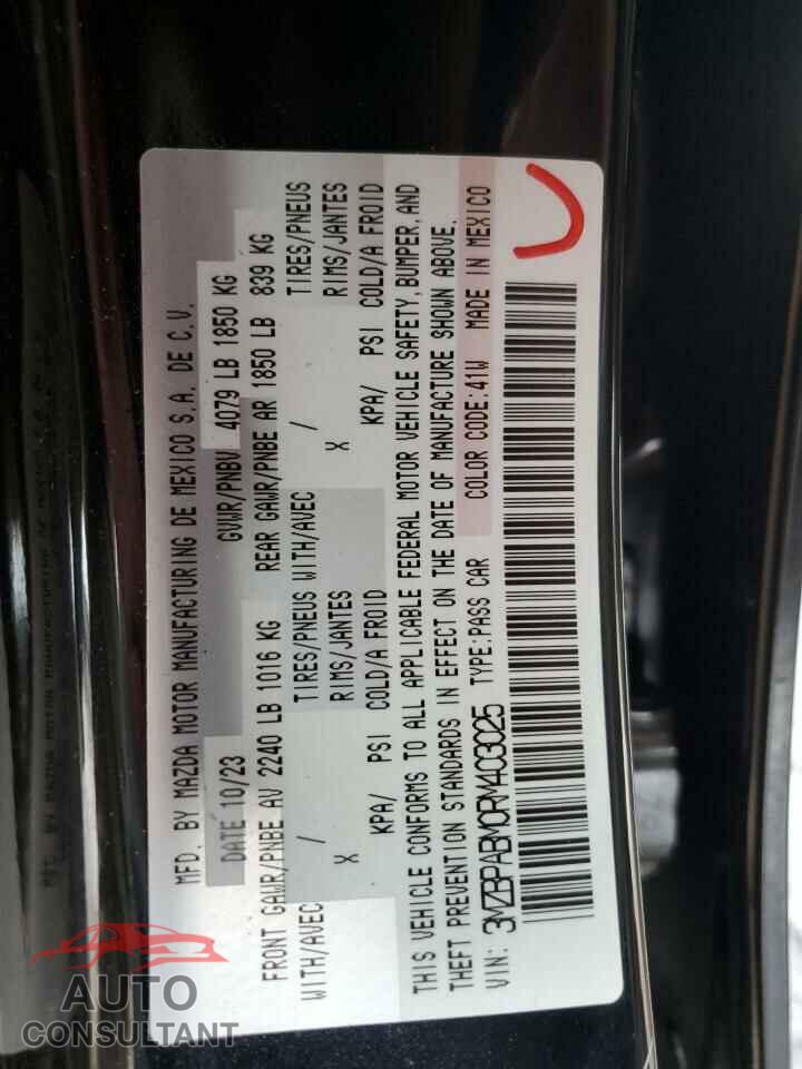 MAZDA 3 SELECT S 2024 - 3MZBPABM0RM403025