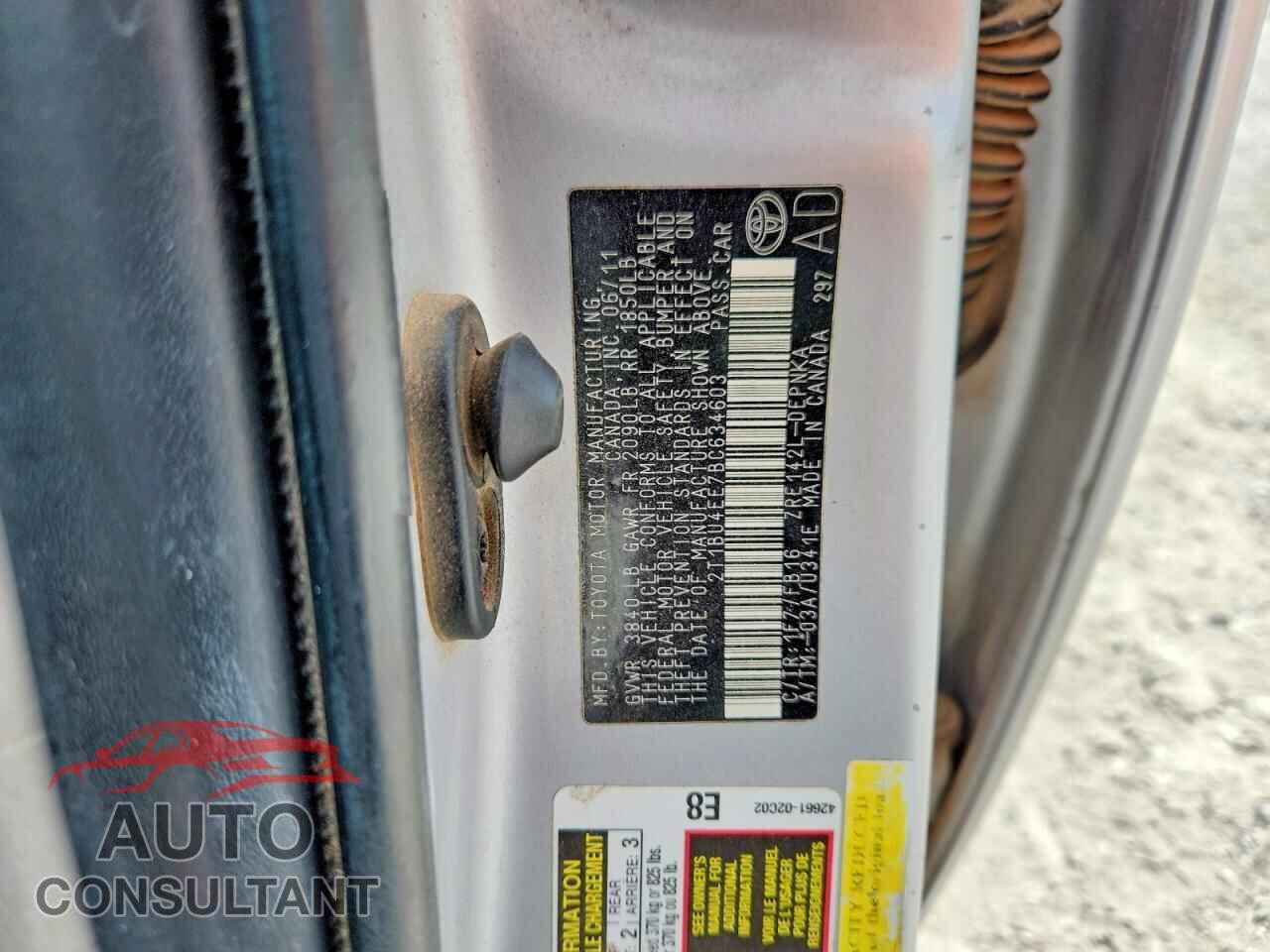 TOYOTA COROLLA 2011 - 2T1BU4EE7BC634603