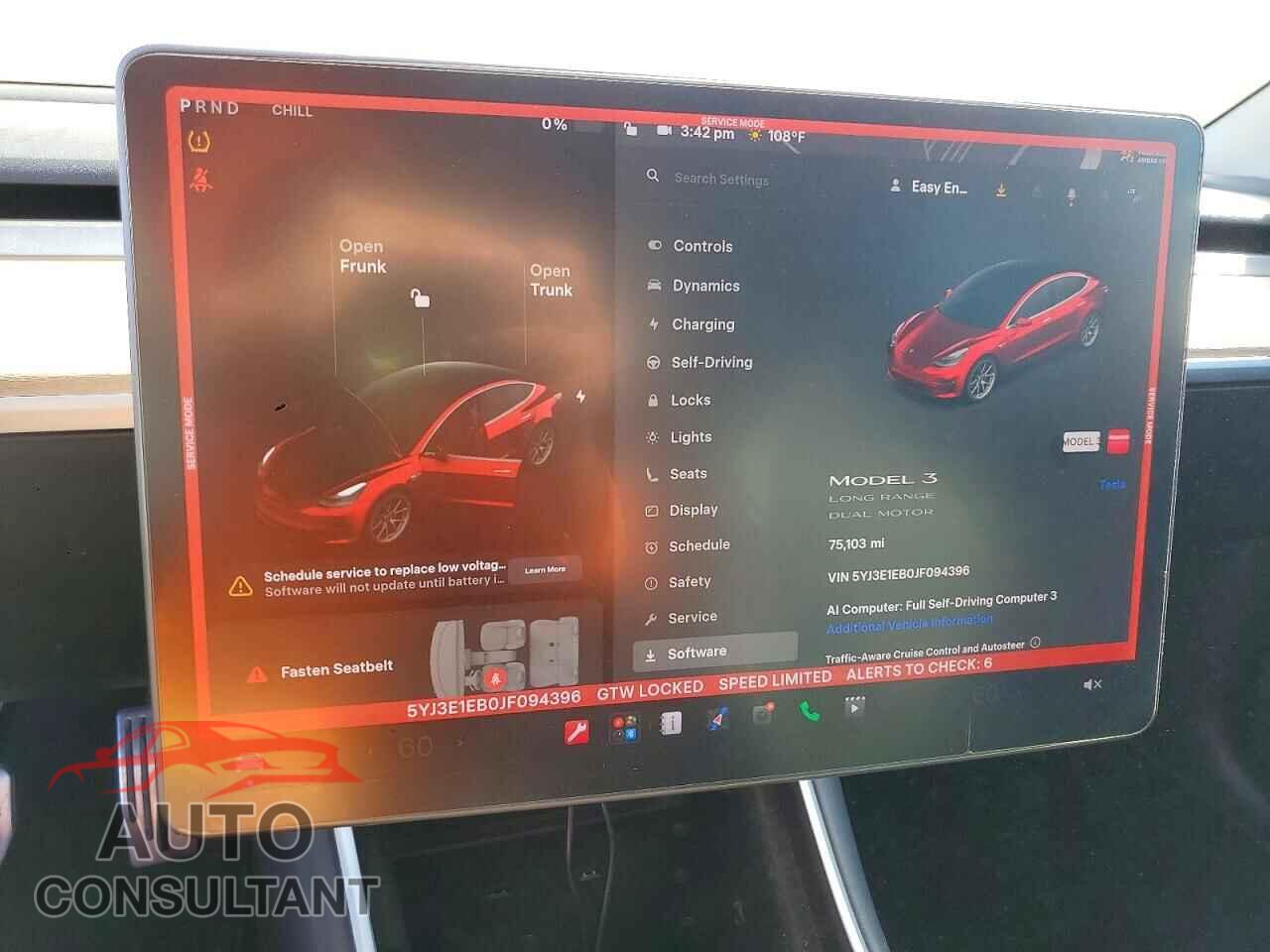 TESLA MODEL 3 2018 - 5YJ3E1EB0JF094396
