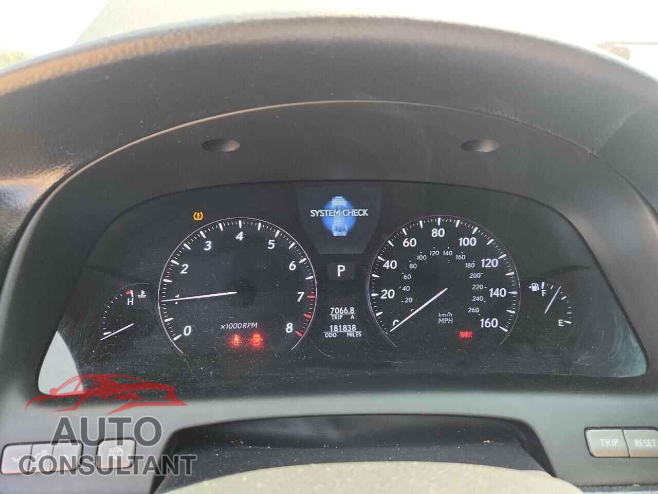 LEXUS LS460 2010 - JTHBL5EF4A5099466