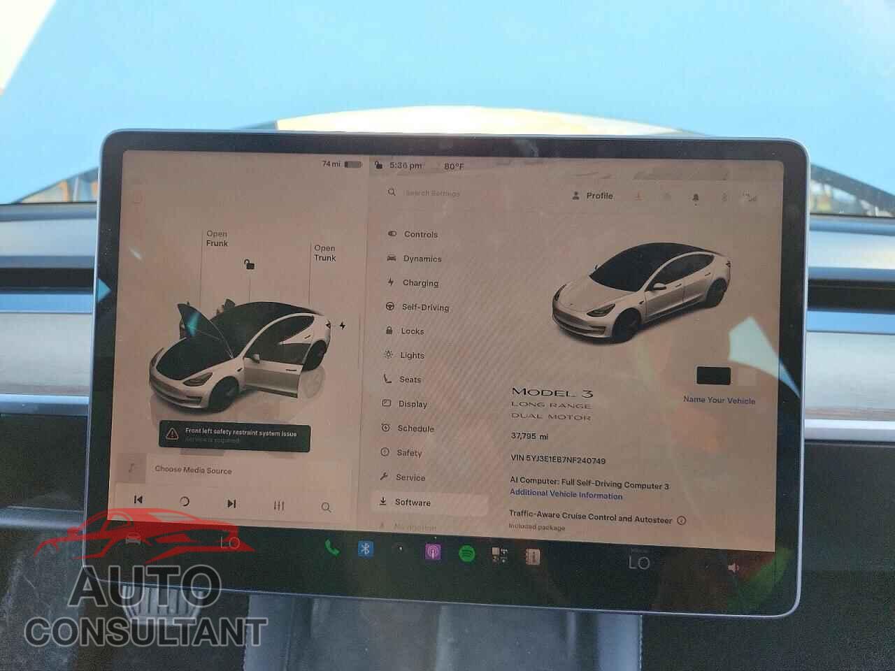TESLA MODEL 3 2022 - 5YJ3E1EB7NF240749