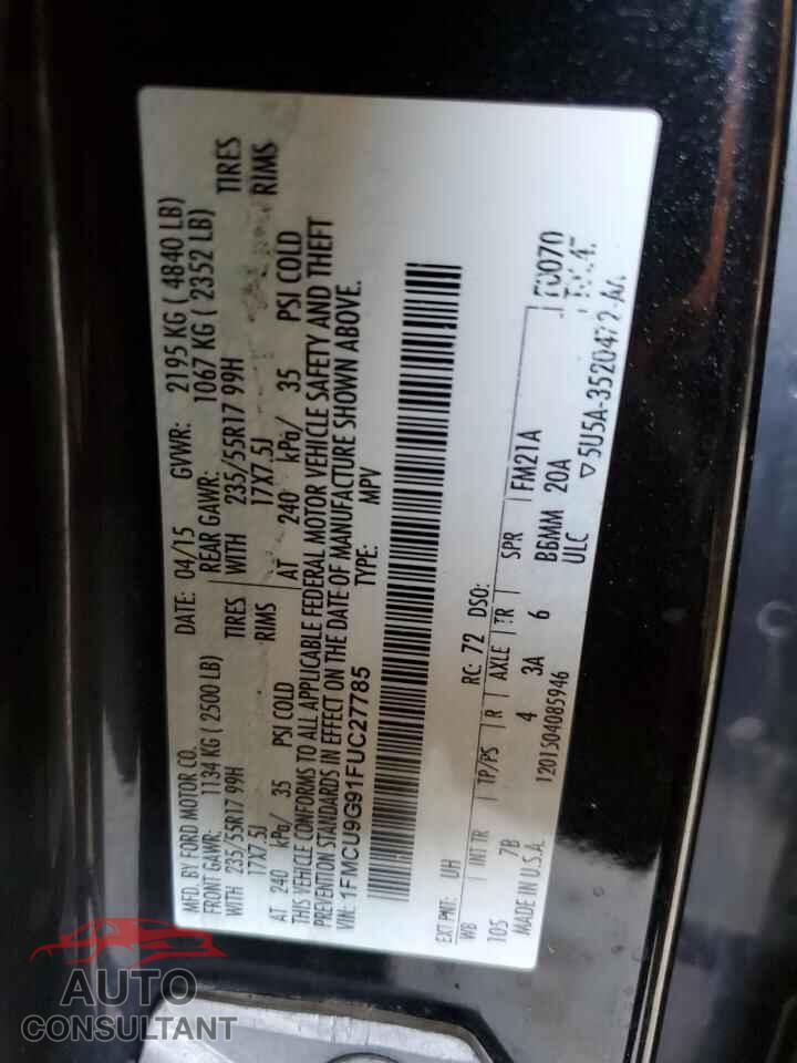 FORD ESCAPE 2015 - 1FMCU9G91FUC27785