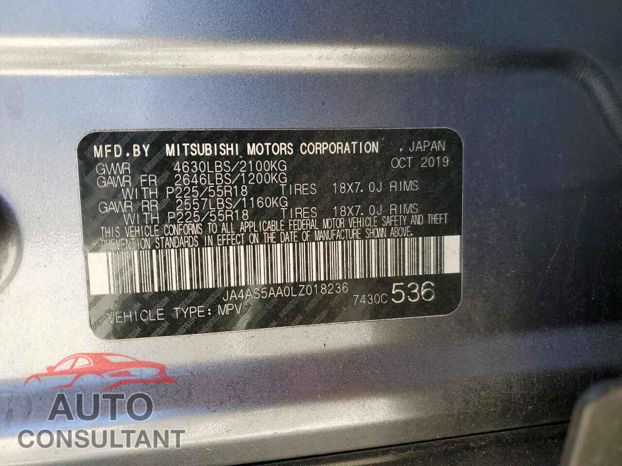 MITSUBISHI ECLIPSE 2020 - JA4AS5AA0LZ018236
