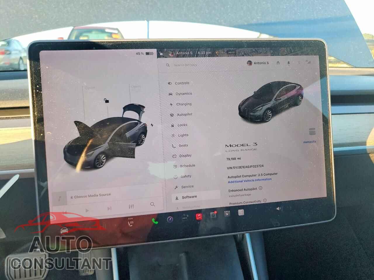 TESLA MODEL 3 2018 - 5YJ3E1EA0JF023724