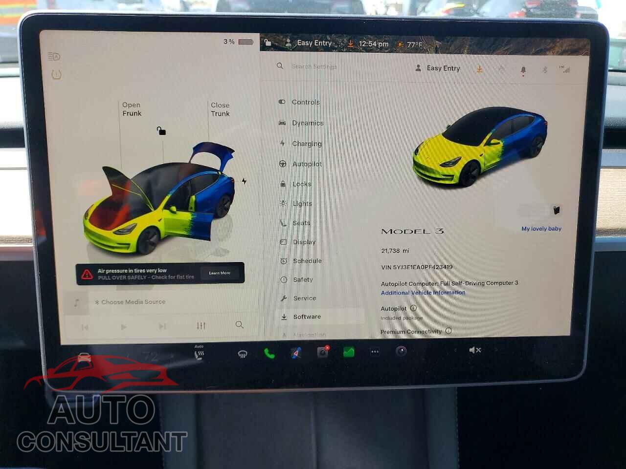 TESLA MODEL 3 2023 - 5YJ3E1EA0PF423419