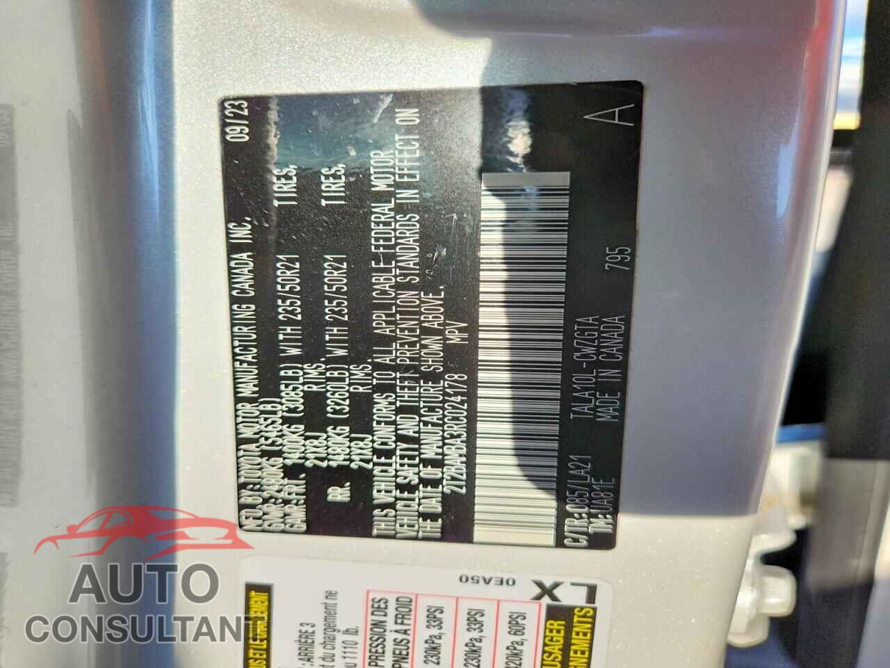 LEXUS RX350 2024 - 2T2BAMBA3RC024178