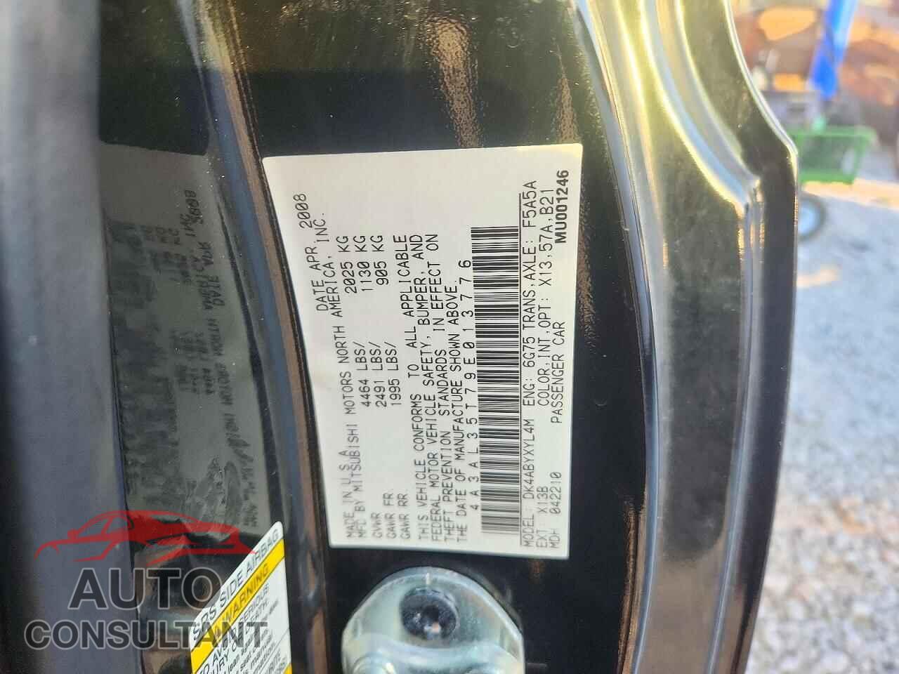 MITSUBISHI ECLIPSE 2009 - 4A3AL35T79E013776