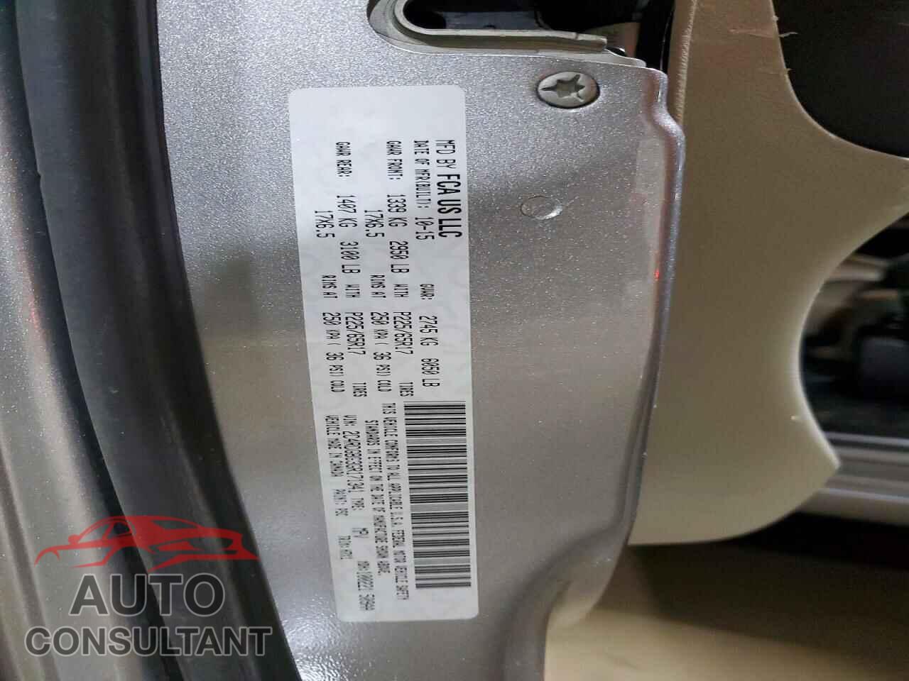 DODGE CARAVAN 2016 - 2C4RDGBG3GR171341