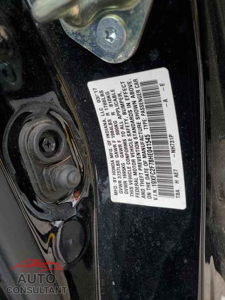 HONDA CIVIC 2017 - 19XFC2F78HE041545