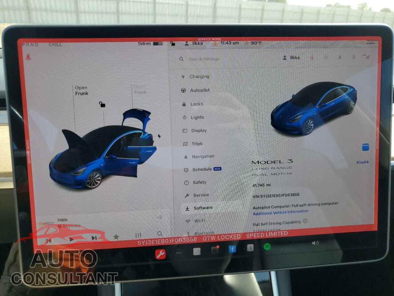 TESLA MODEL 3 2018 - 5YJ3E1EB0JF063858