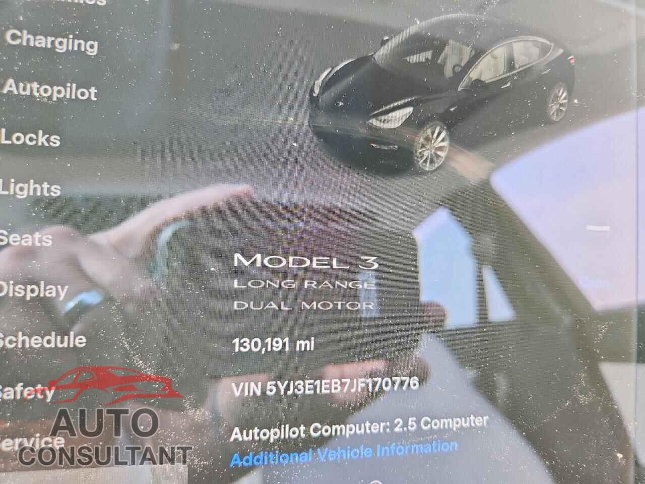 TESLA MODEL 3 2018 - 5YJ3E1EB7JF170776
