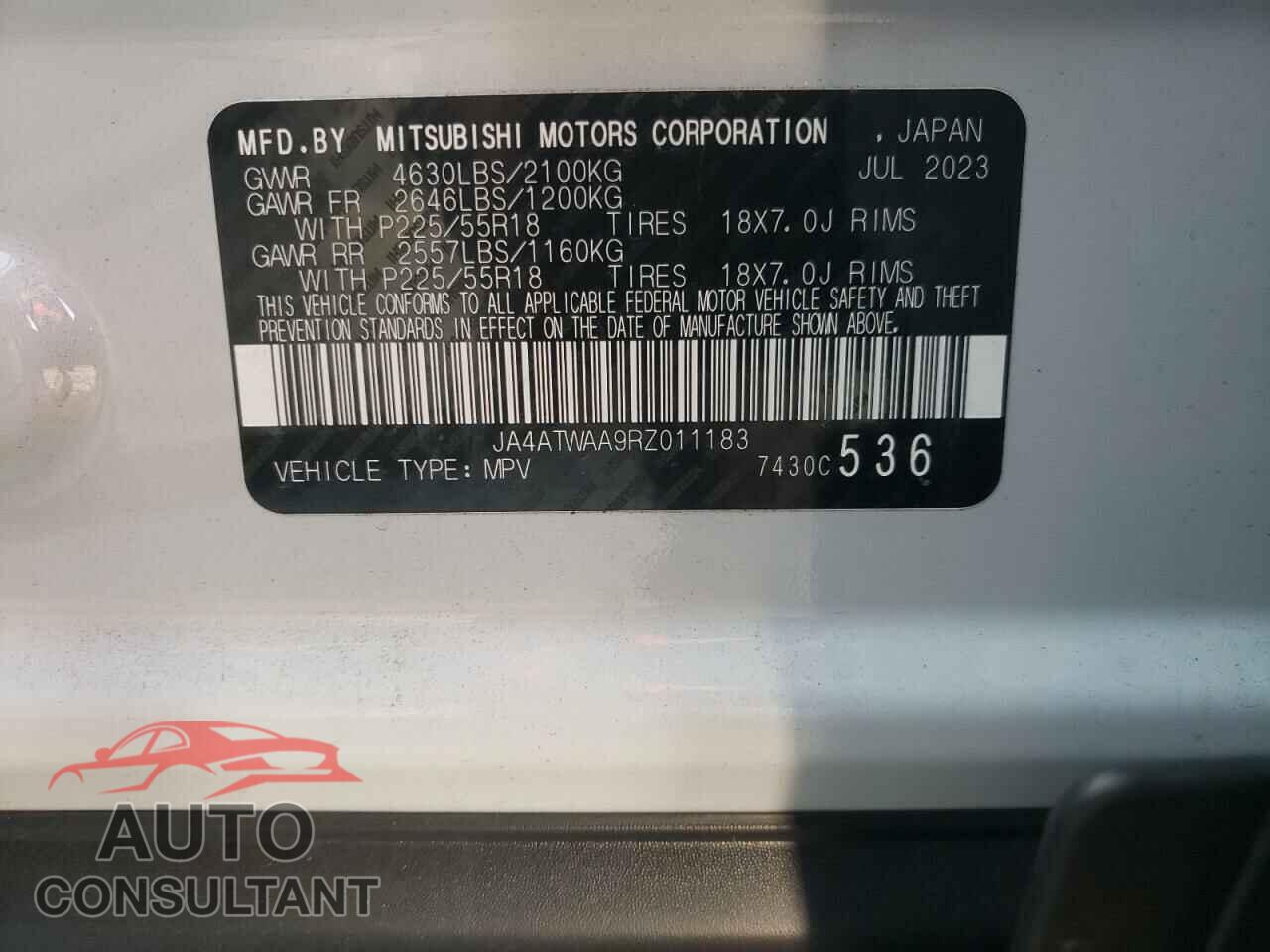MITSUBISHI ECLIPSE 2024 - JA4ATWAA9RZ011183