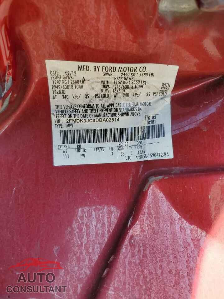 FORD EDGE 2013 - 2FMDK3JC9DBA02514