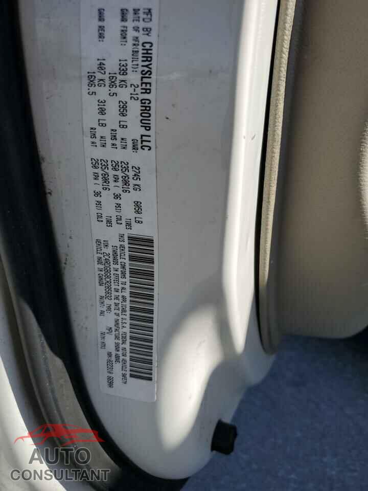 DODGE CARAVAN 2012 - 2C4RDGBG8CR285832