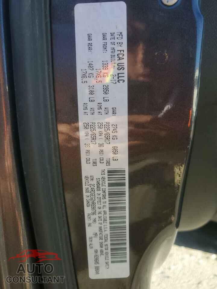 DODGE CARAVAN 2017 - 2C4RDGEG2HR690796