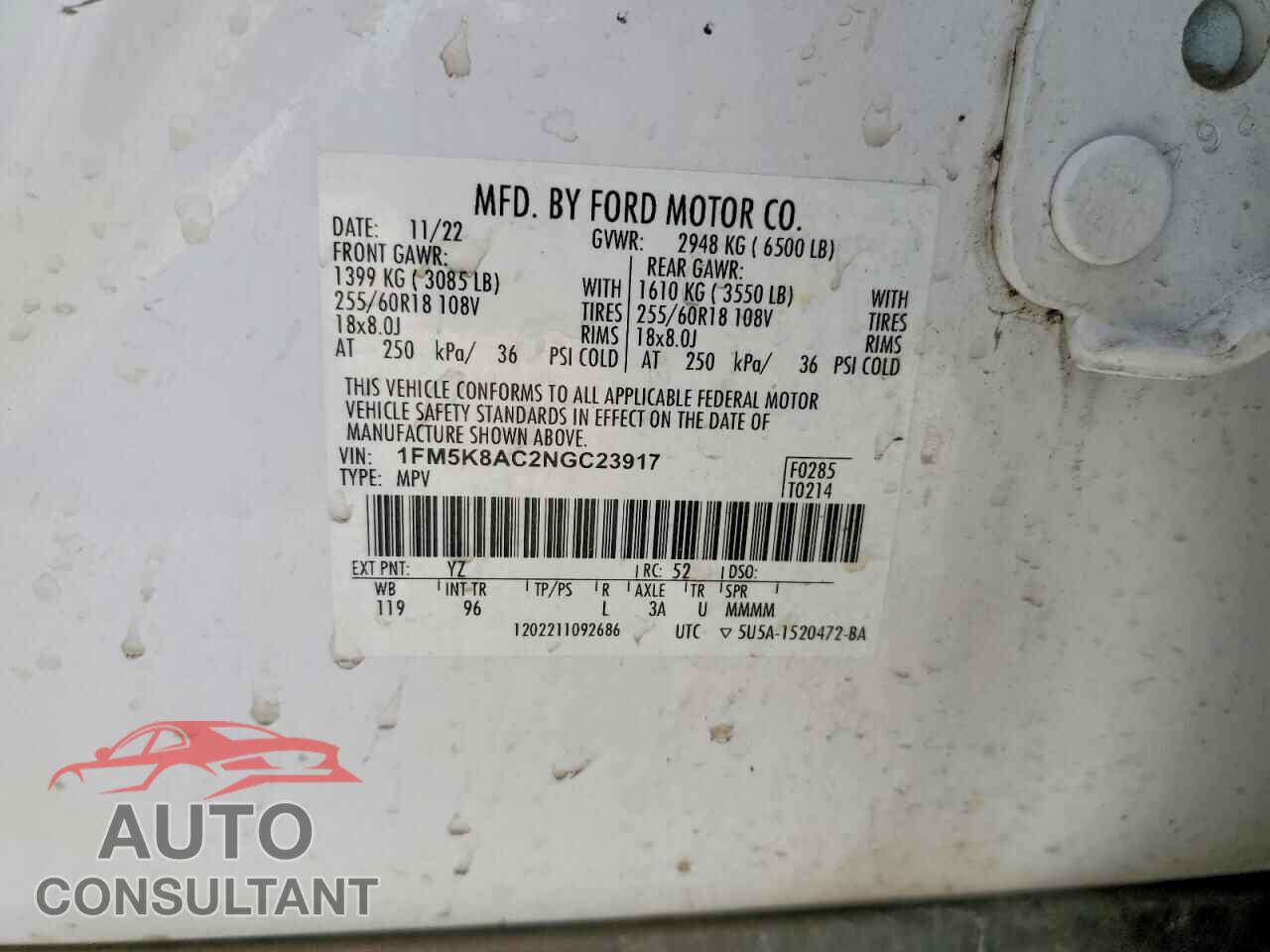 FORD EXPLORER 2022 - 1FM5K8AC2NGC23917