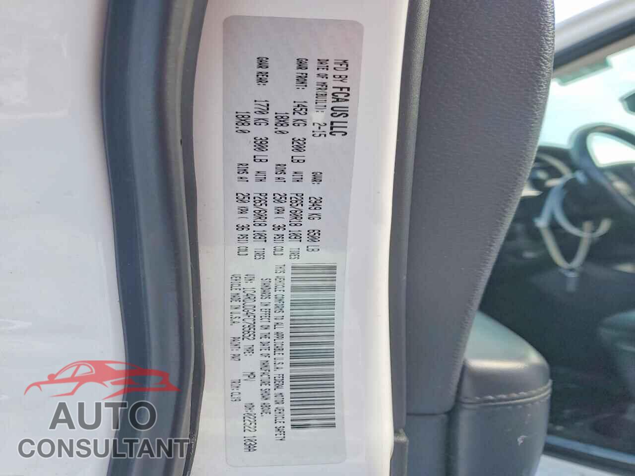 DODGE DURANGO 2015 - 1C4RDJDG4FC795652