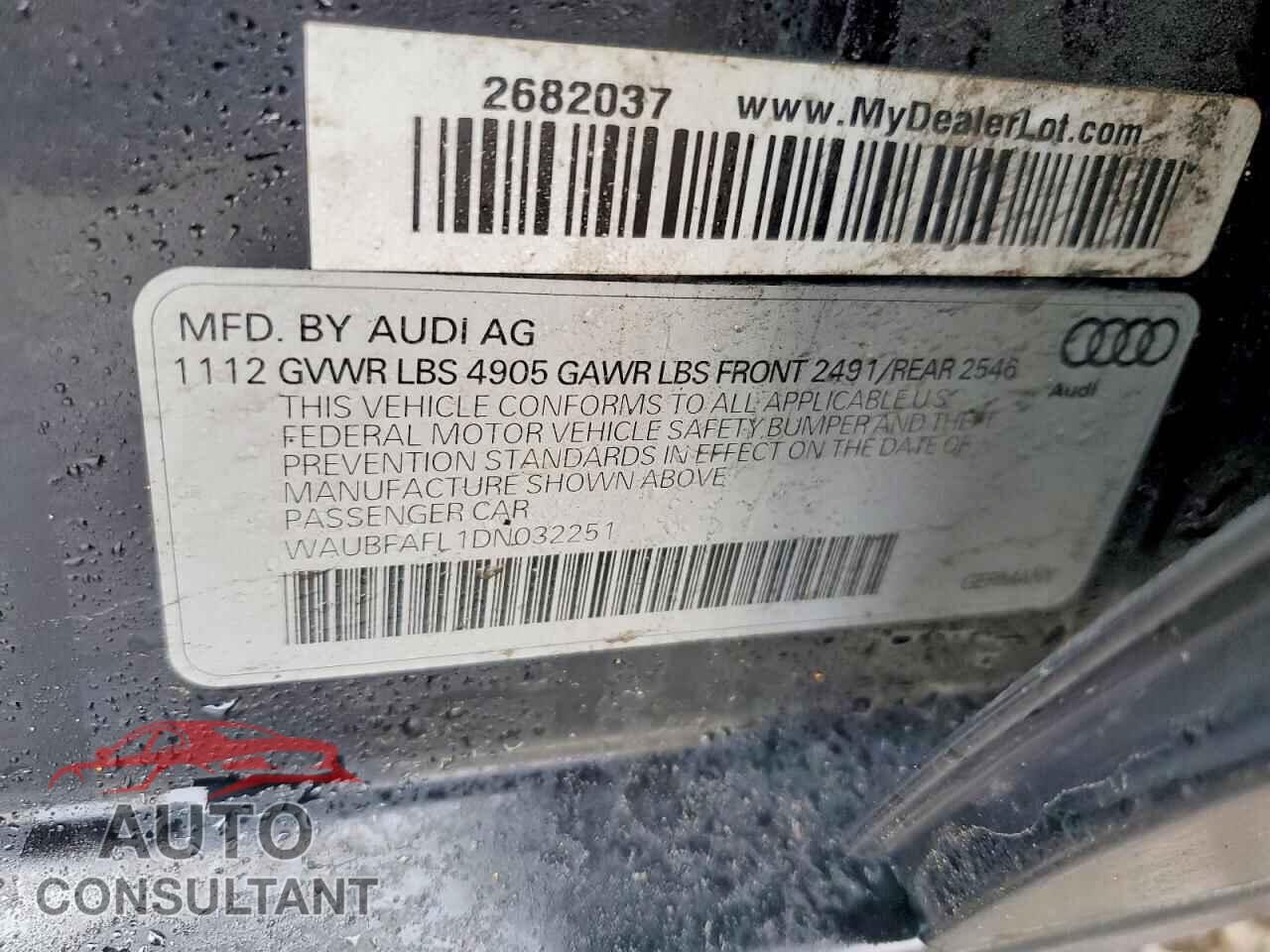 AUDI A4 2013 - WAUBFAFL1DN032251