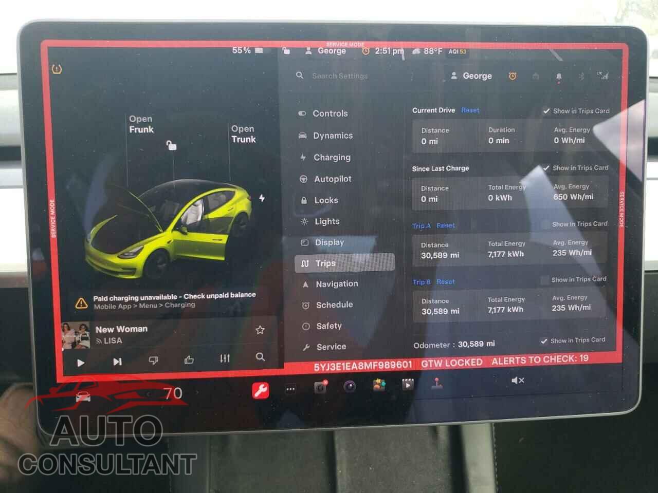TESLA MODEL 3 2021 - 5YJ3E1EA8MF989601
