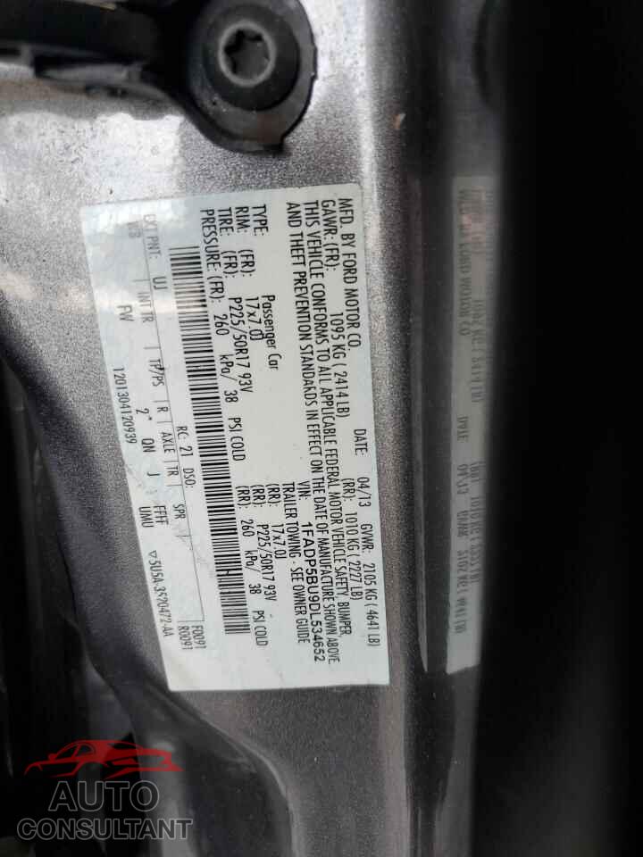 FORD CMAX 2013 - 1FADP5BU9DL534652