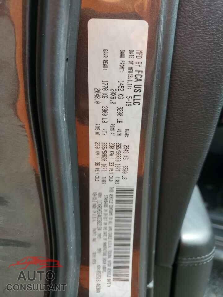 DODGE DURANGO 2019 - 1C4RDHDG4KC802134