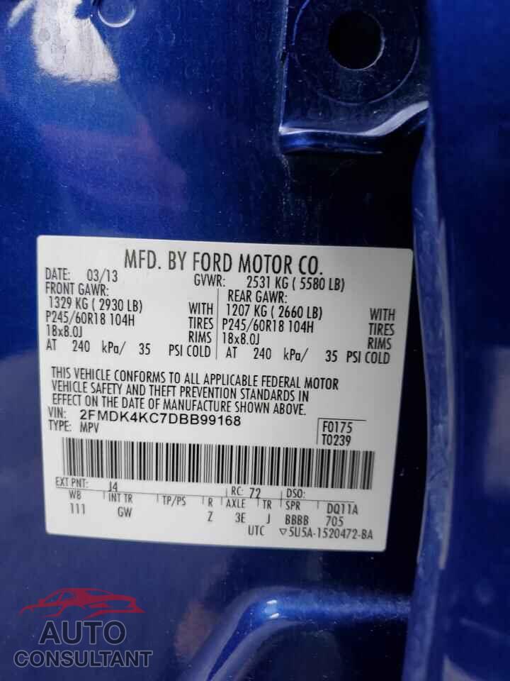 FORD EDGE 2013 - 2FMDK4KC7DBB99168