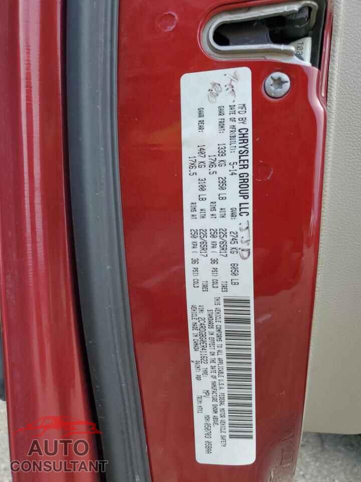 DODGE CARAVAN 2014 - 2C4RDGBG0ER411622