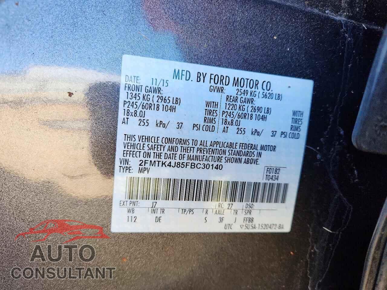 FORD EDGE 2015 - 2FMTK4J85FBC30140