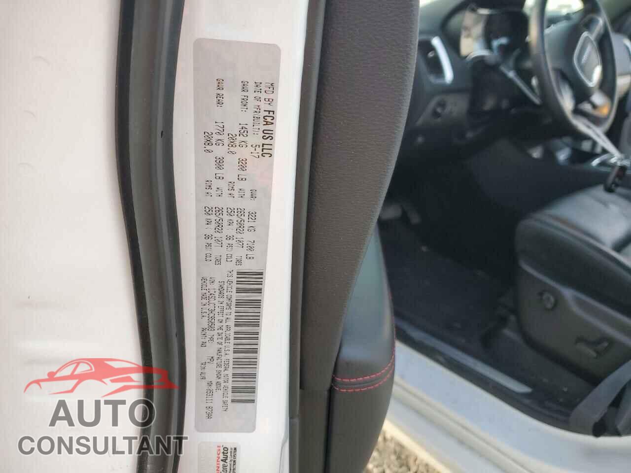 DODGE DURANGO 2017 - 1C4SDJCT3HC950503