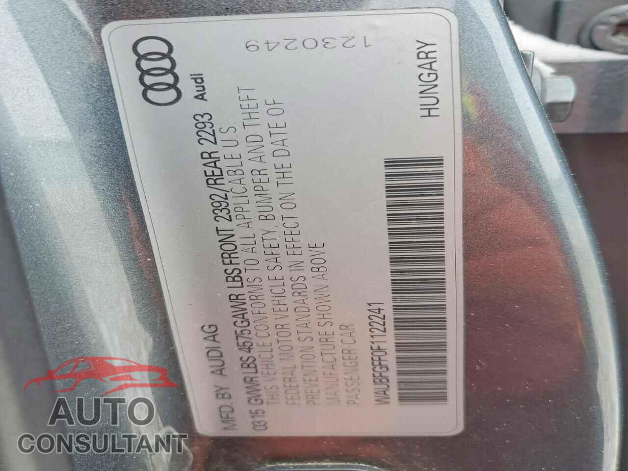 AUDI A3 2015 - WAUBFGFF0F1122241