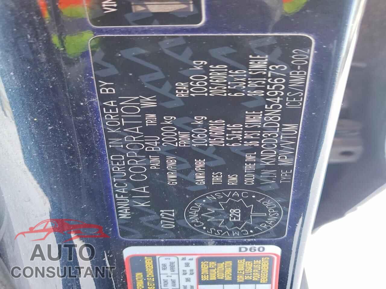 KIA NIRO 2022 - KNDCD3LD8N5495673